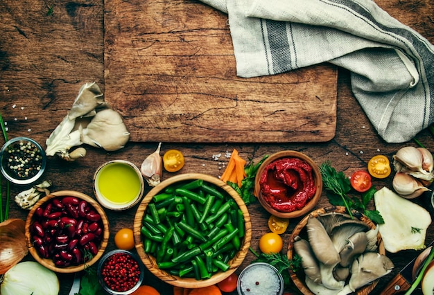 Zestaw przypraw i składników na stole